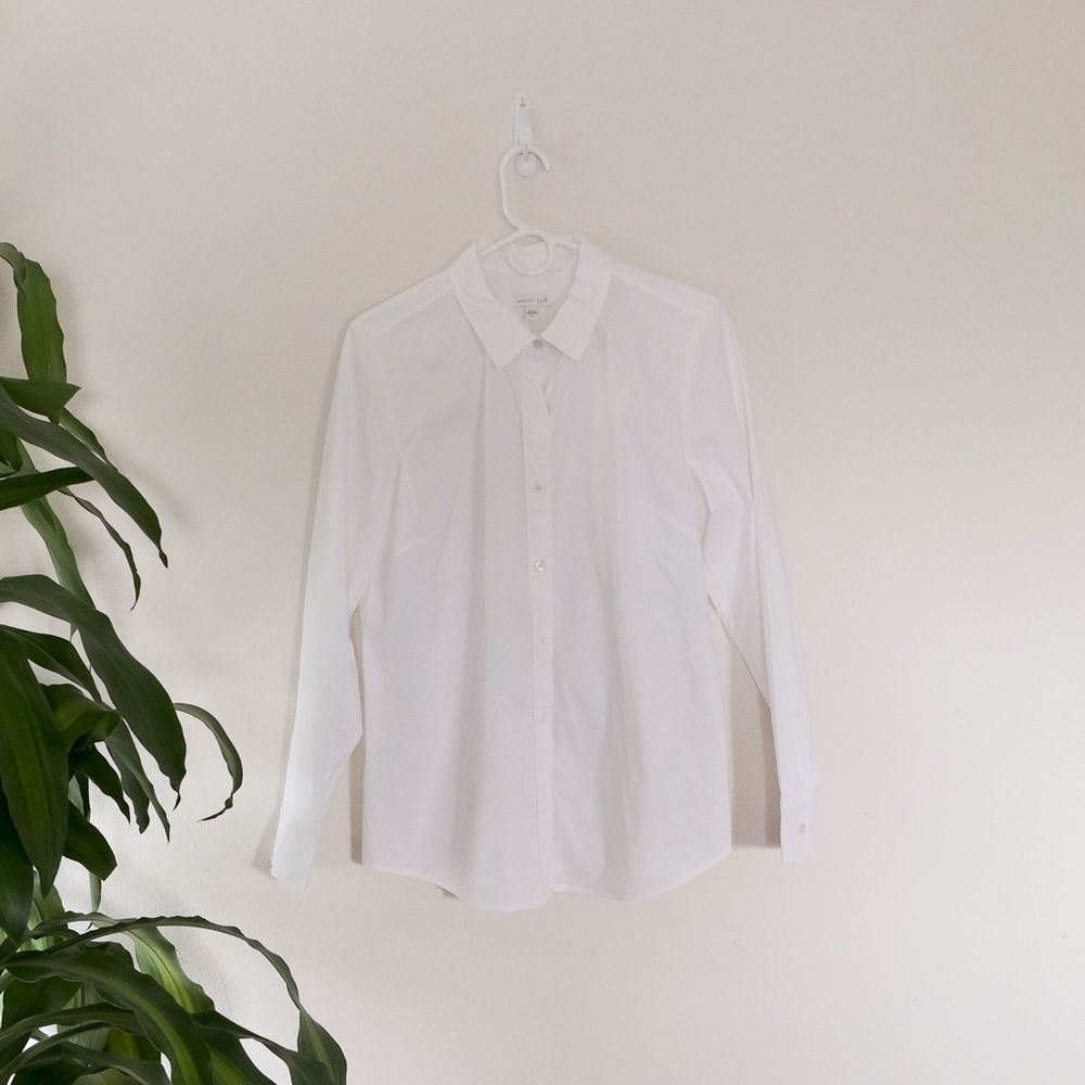 J Jill White Button Down Shirt